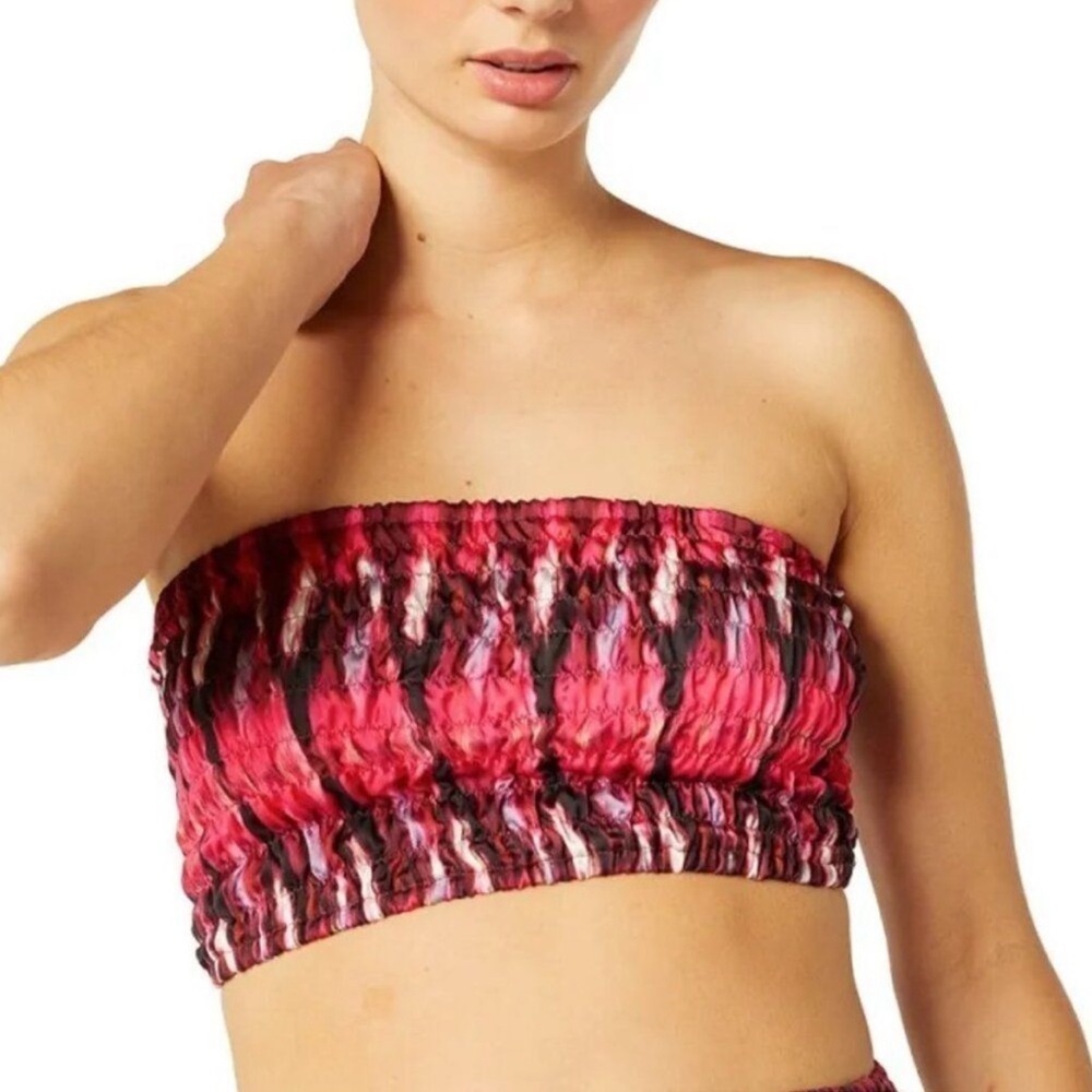 NWOT MISA Los Angeles Pink Ikat Bandeau Top Sz XS